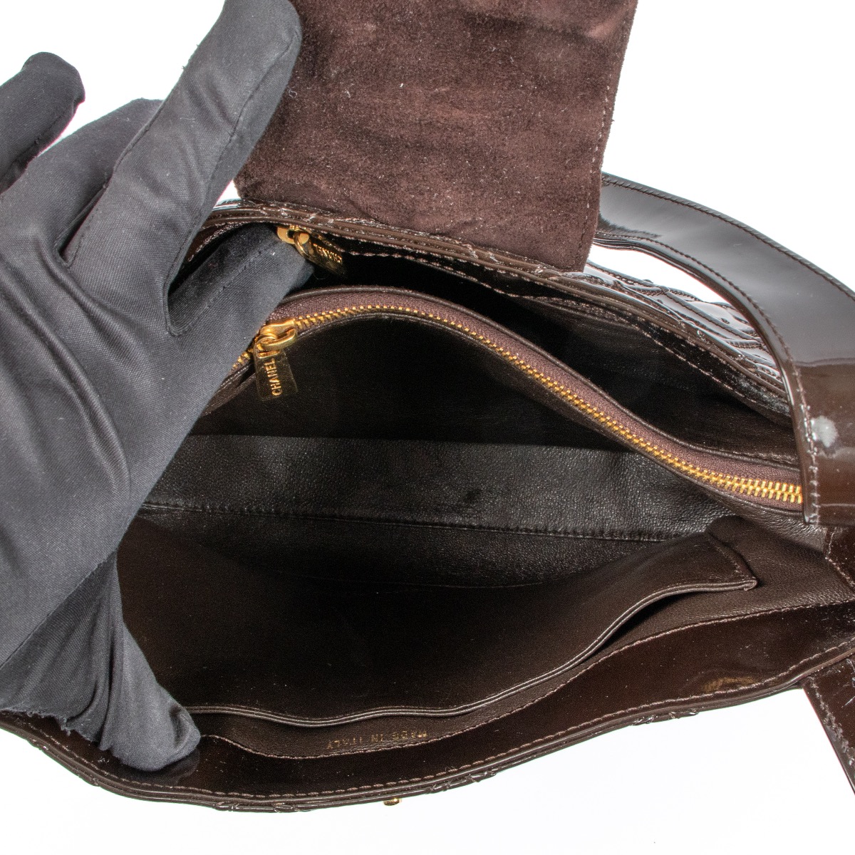 CHANEL シャネル レザー 手袋 ブラウン 7 1/2サイズ aq11726