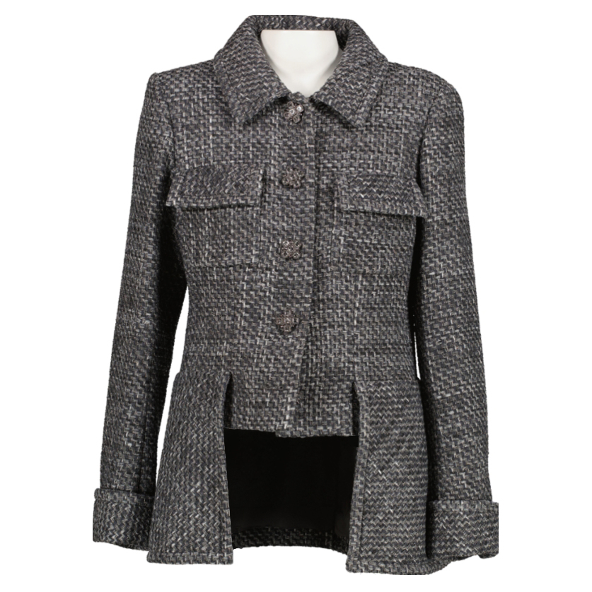 Men's Vintage Tweed Herringbone Double Breasted Long Overcoat