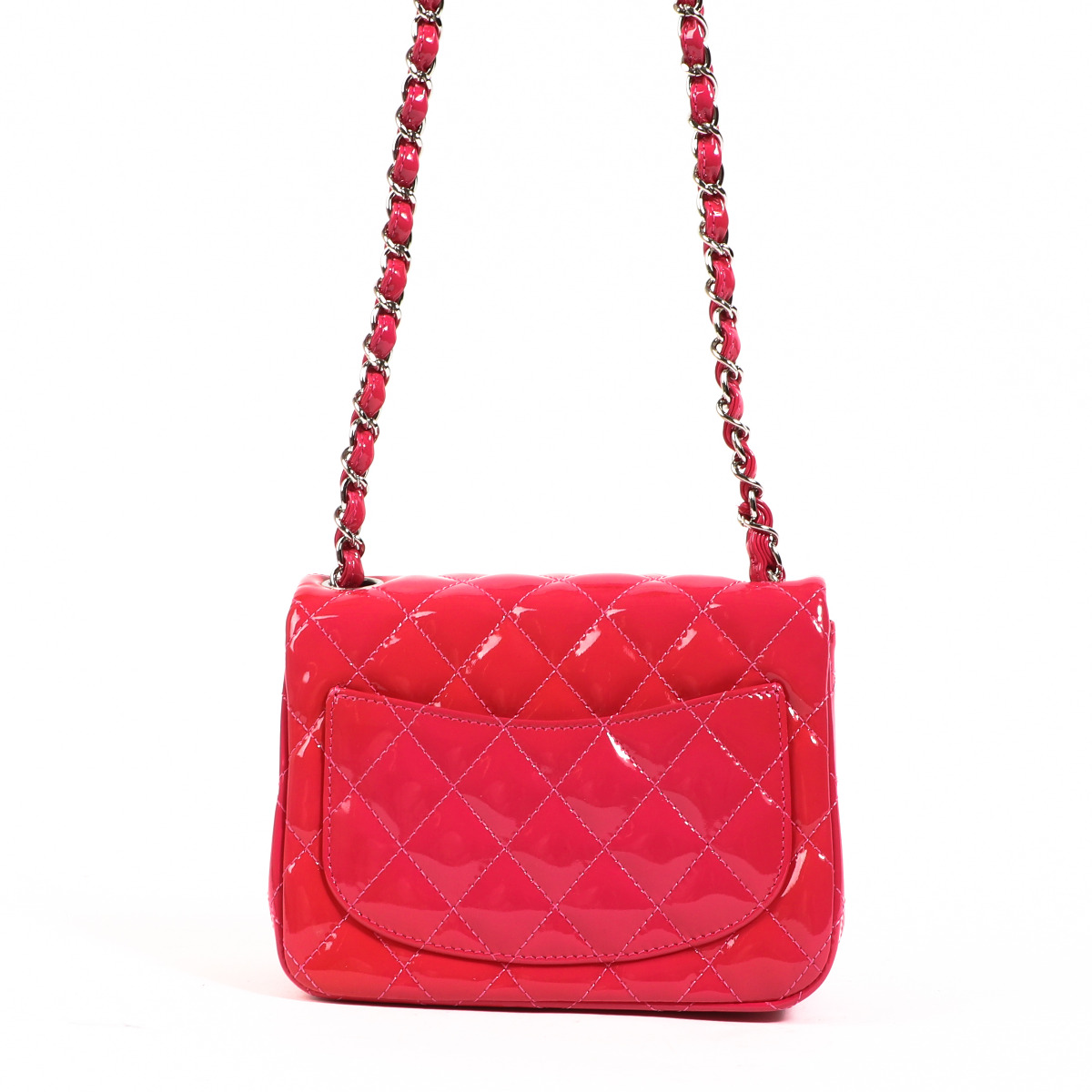 ショルダーバッグ・ポシェット × ヴィンテージ(中古) Chanel Square Classic Single Quilted Patent Mini Chanel Vintage Square Classic Single Flap Bag Quilted Patent