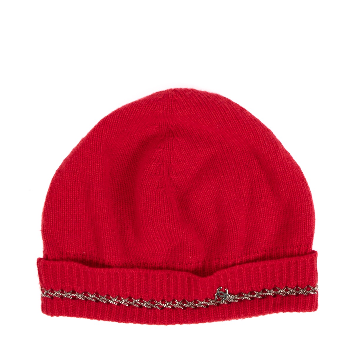 Chanel Red Cashmere Scarf/Beanie Set ○ Labellov ○ Buy and Sell