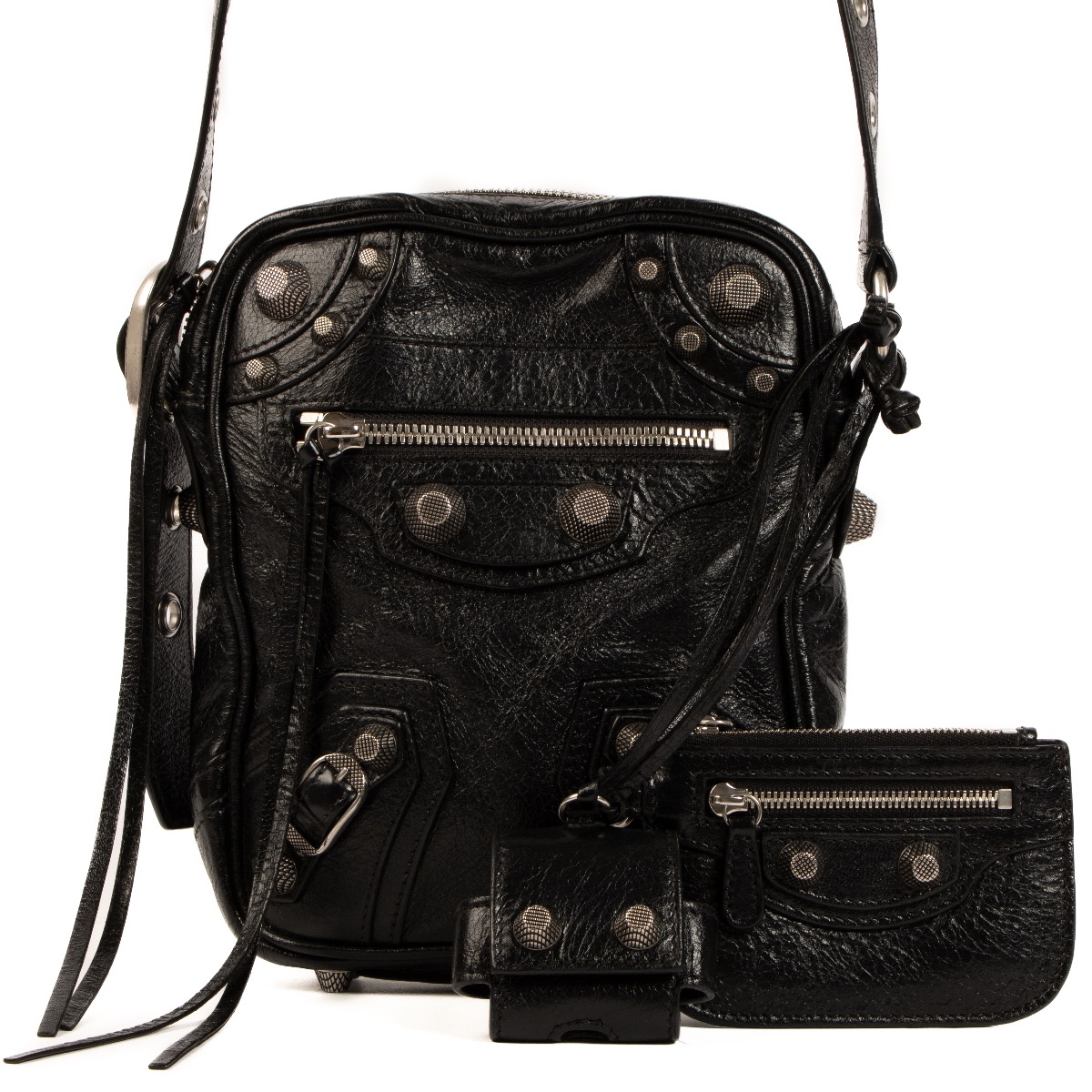 Balenciaga Black Le Cagole Men Crossbody Bag ○ Labellov
