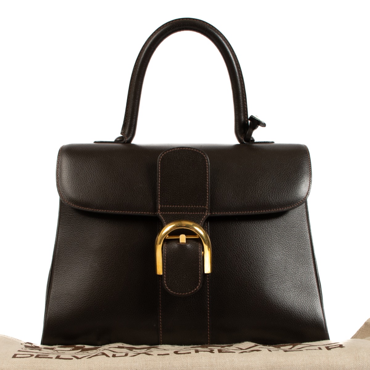 Delvaux - Authenticated Brillant Handbag - Leather Black Plain for Women, Never Worn