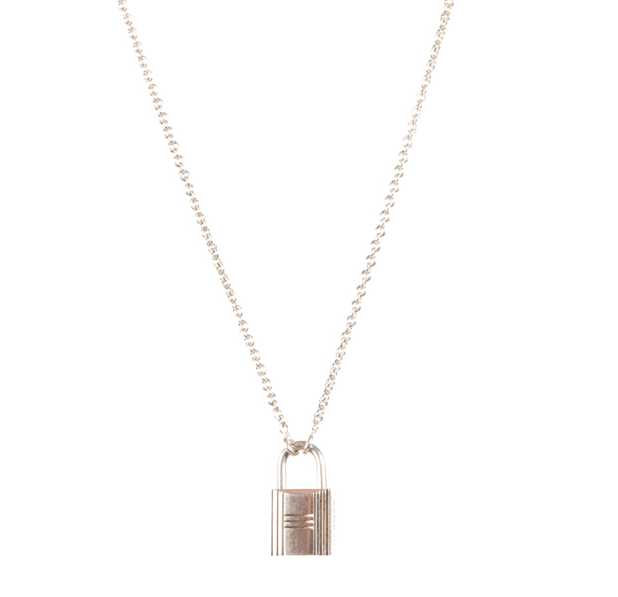 14K Gold-Plated Sterling Silver Onyx Large Lock Necklace | Michael Kors