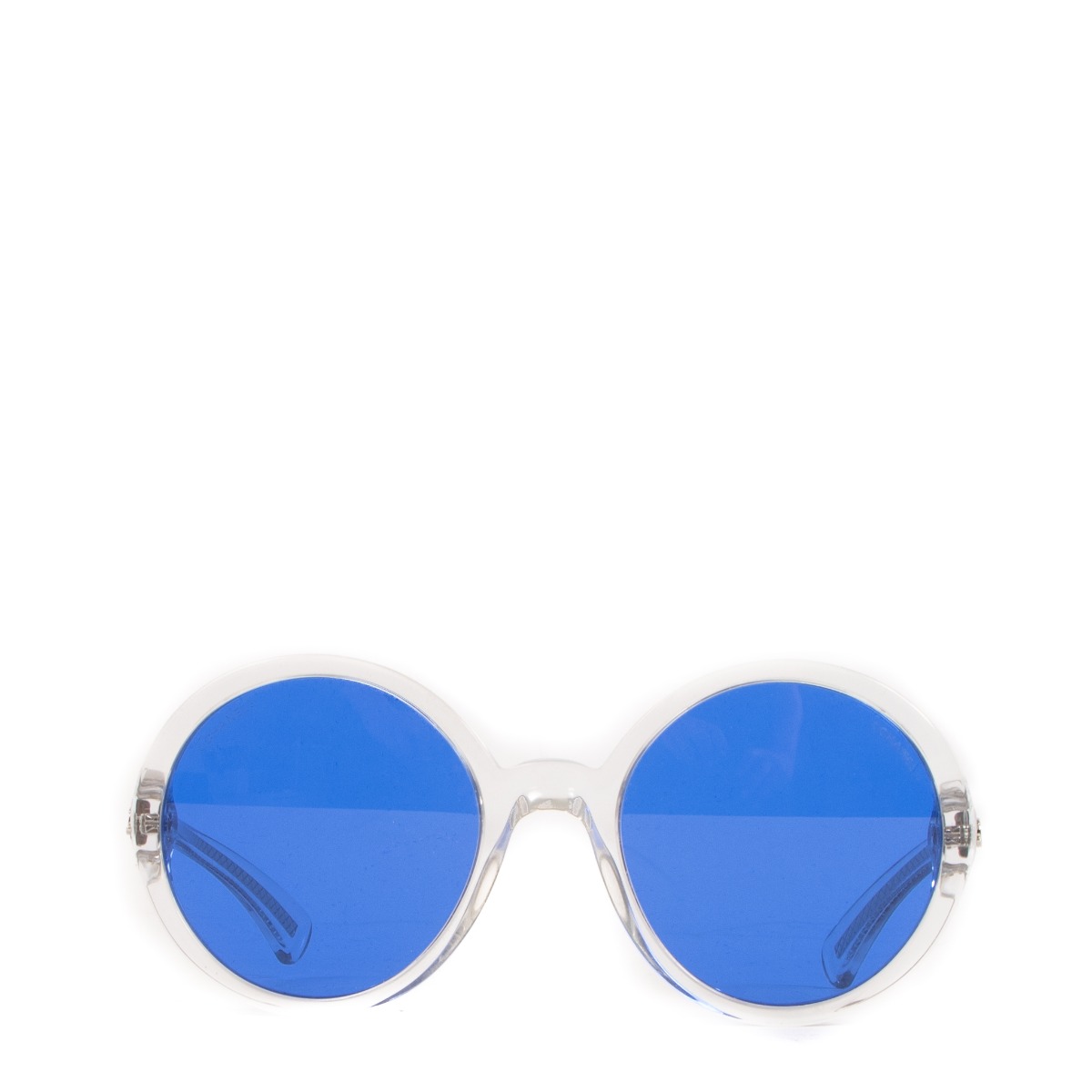 Chanel Blue Round Sunglasses
