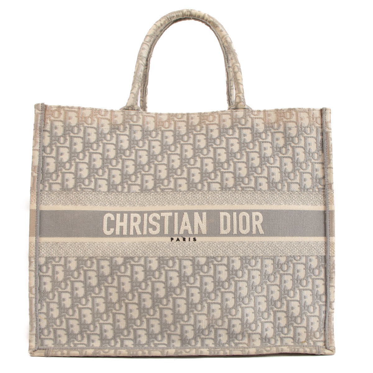 Dior Book Tote バッグ ラージ Christian Dior Large Oblique Embroidery Book Tote in Monogram Blue