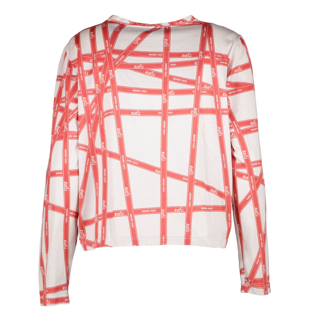 Hermès Bolduc Ribbon Print Long Sleeve T-shirt ○ Labellov