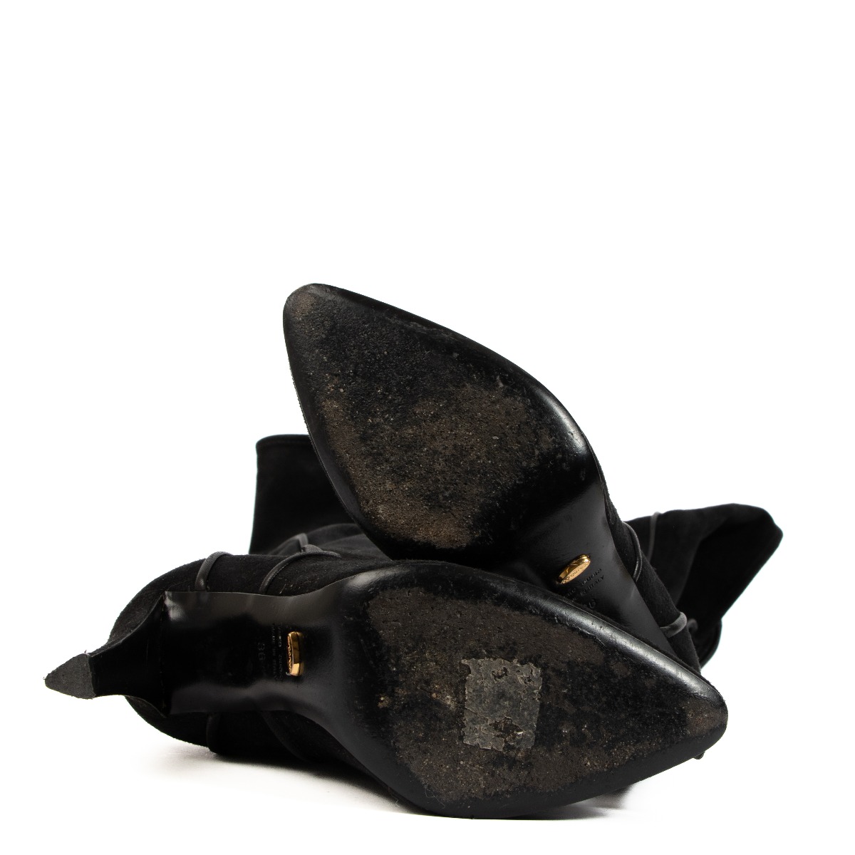 Sergio Rossi Black Suede Over-the-Knee Boots ○ Labellov
