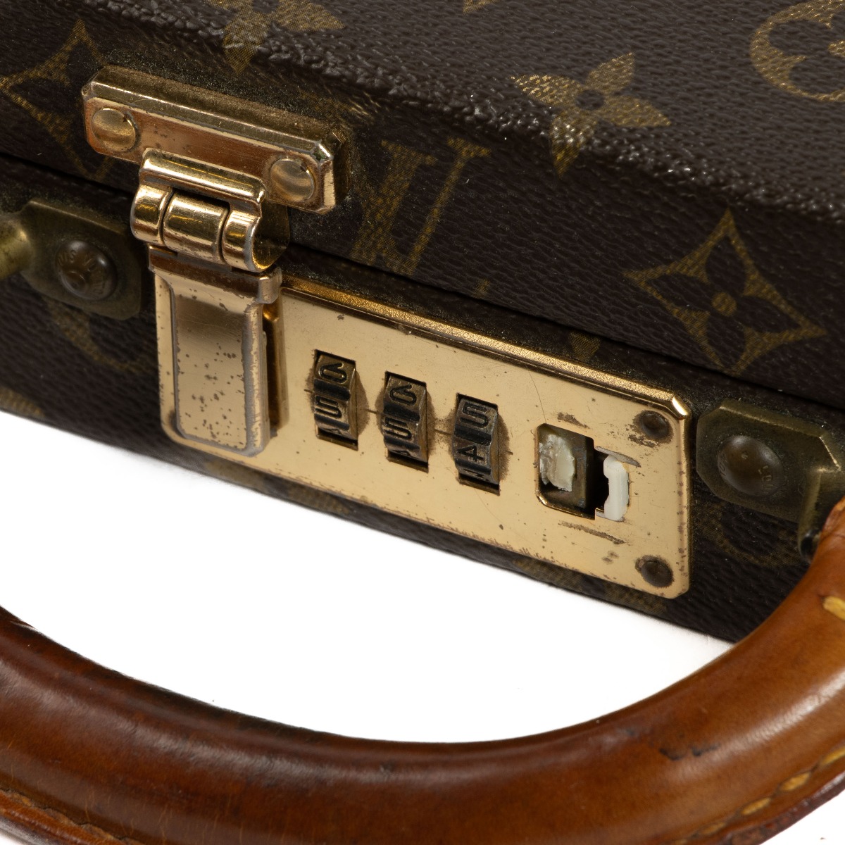 Louis Vuitton Monogram Vertical Combination Lock Hard Briefcase