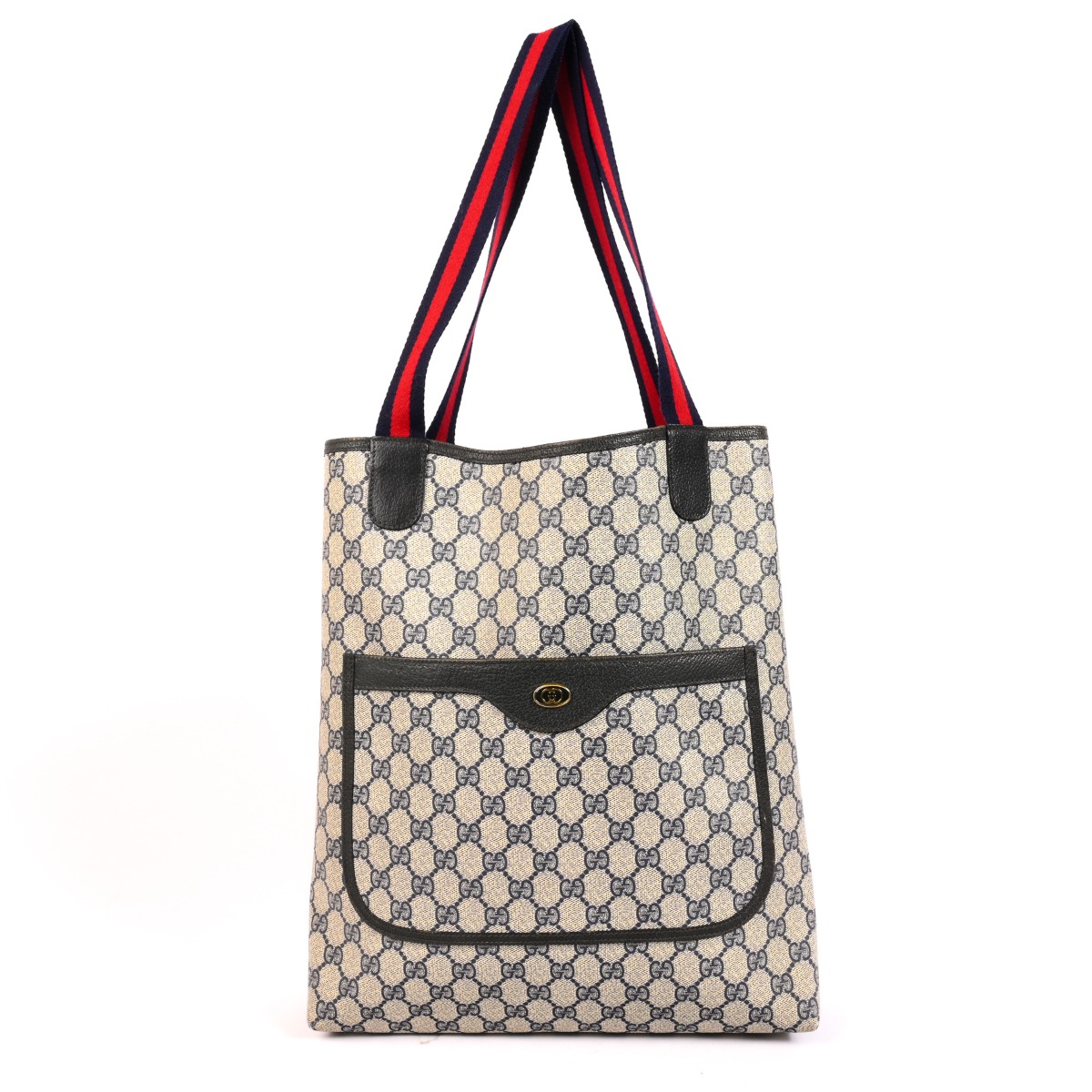 バッグ Gucci Vintage Gucci GG Logo Crossbody Purse 97.02.068 Vintage Navy Blue