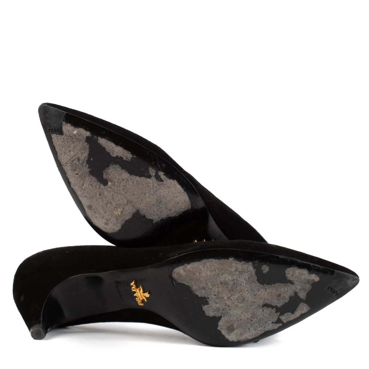 PRADA スウェード ブーティ ヒール5.5cm 黒 PRADAのレディース ブーツ検索結果|古着・中古品の通販サイト