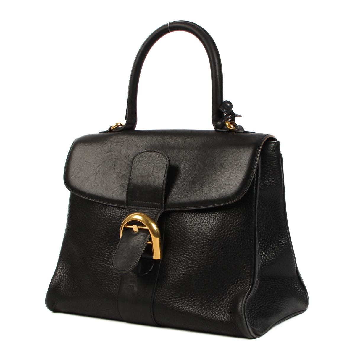 Delvaux Black Dual Leather Brillant MM Bag ○ Labellov