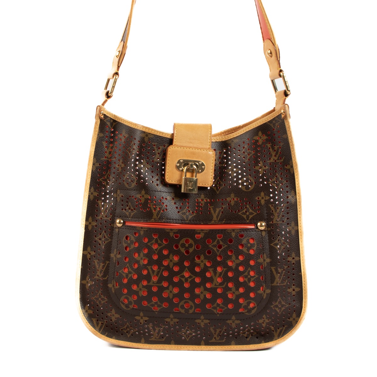 Louis Vuitton Musette Perforated Green Monogram Canvas Brown Leather  ref.270323 - Joli Closet