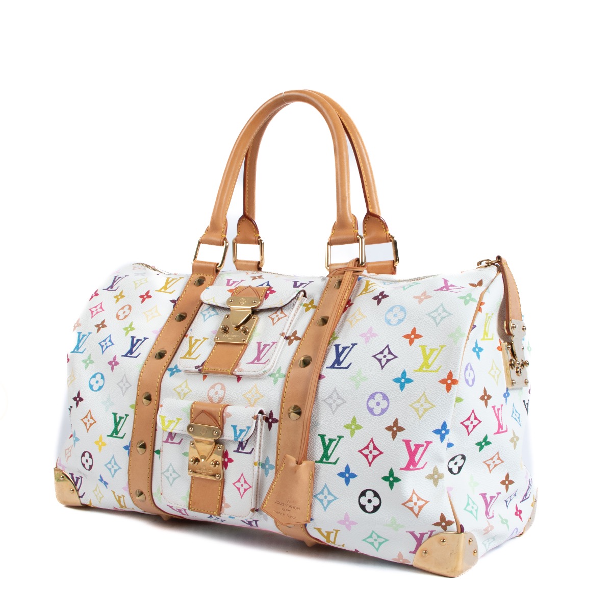 Louis Vuitton White Murakami Canvas Keepall 45 ○ Labellov ○ Buy and Sell  Authentic Luxury