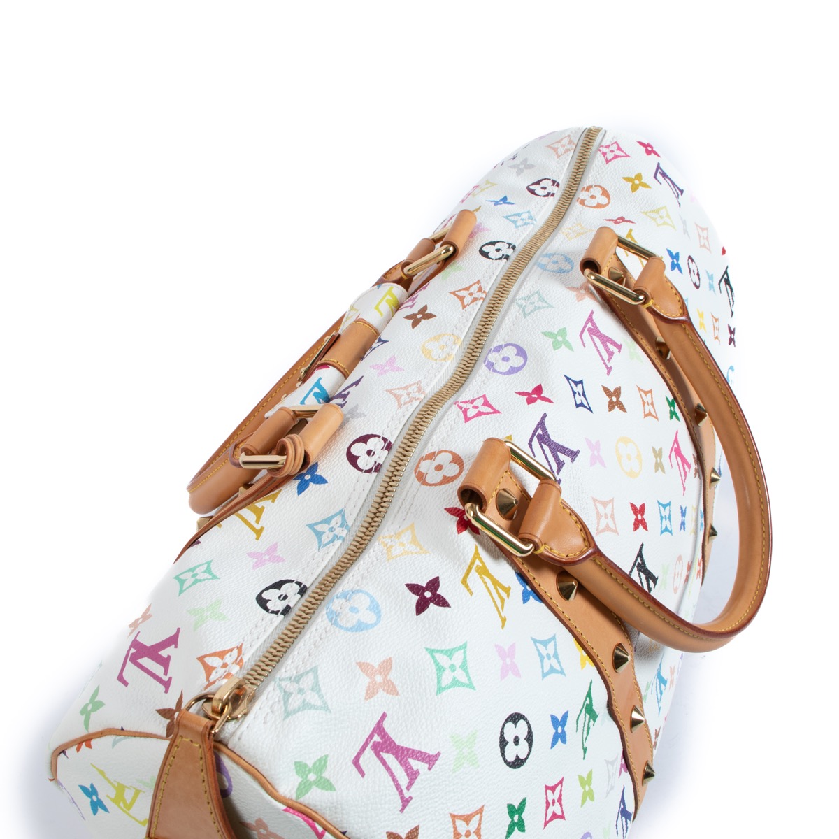 Louis Vuitton White Murakami Canvas Keepall 45 ○ Labellov
