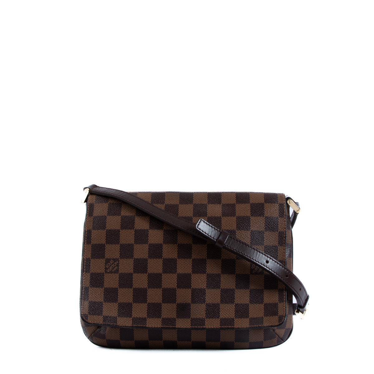 Sold at Auction: Louis Vuitton Damier Ebene Canvas Musette Tango Shoulder  Bag Date Code: LM0064