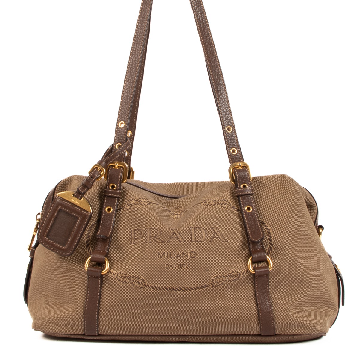 Prada logo clearance jacquard shoulder bag