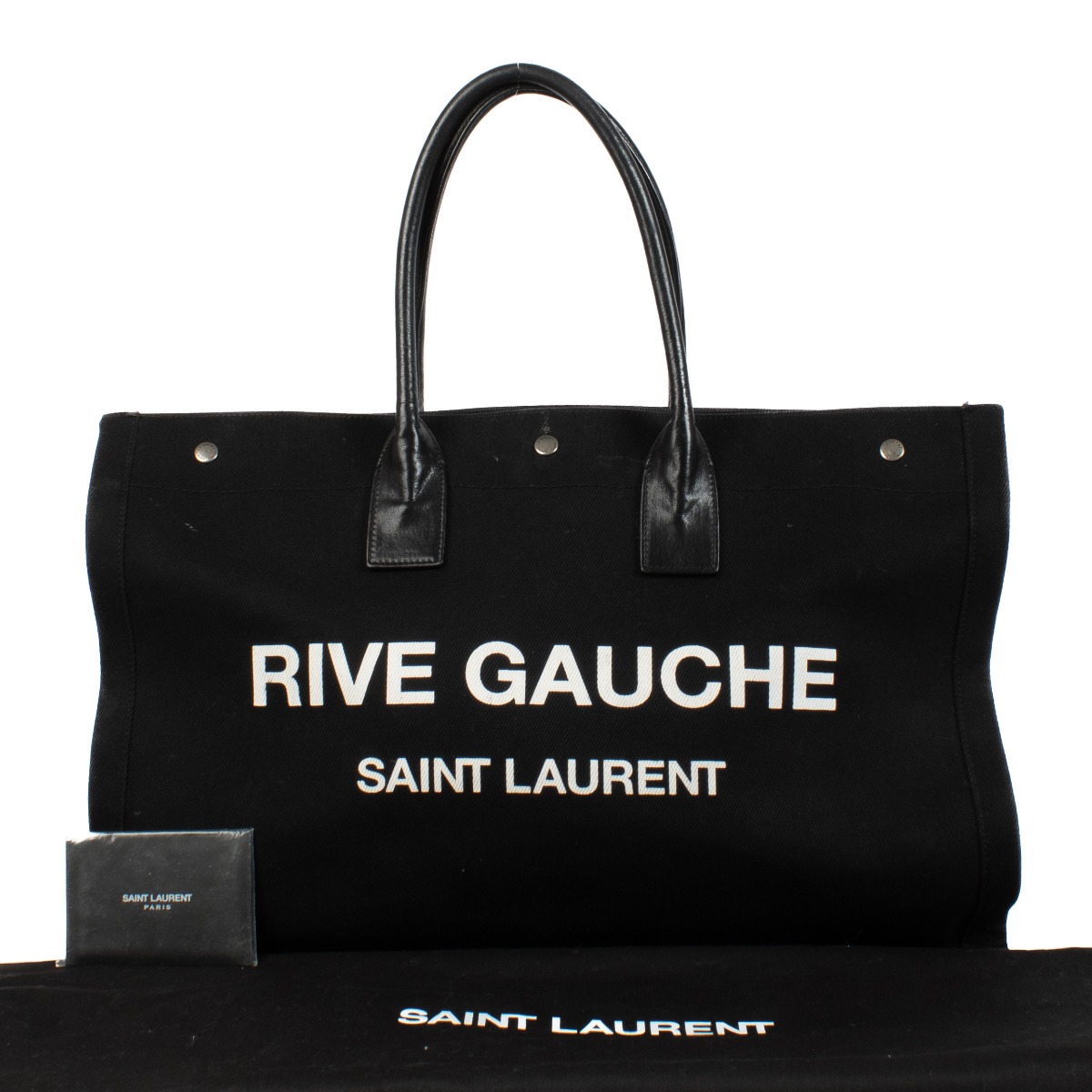 SAINT LAURENT RIVE GAUCHE スモールトートバッグブラック ll08642_saint_laurent_black_ri