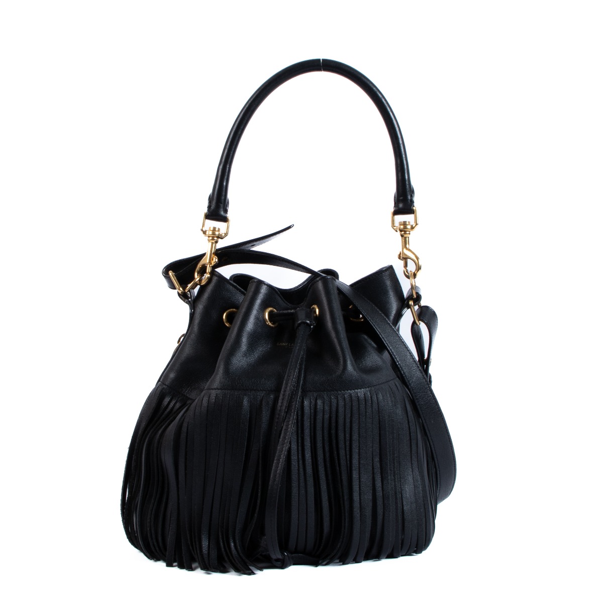 Saint Laurent Emmanuelle Small Fringed Bucket Bag Labellov Buy and Sell Authentic Luxury