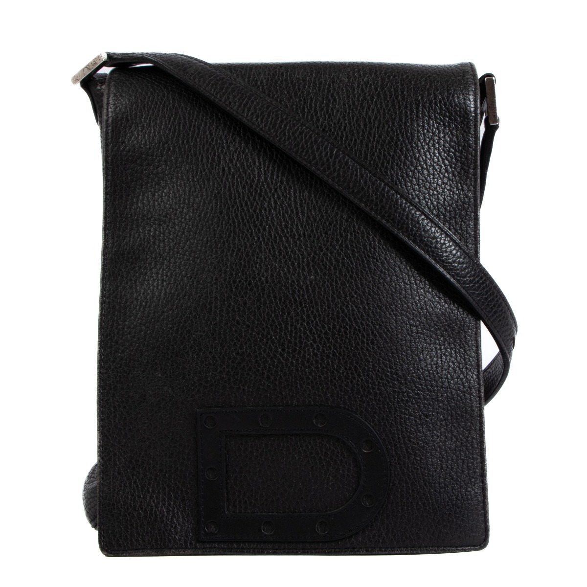Delvaux Black Louise Baudrier PM Crossbody Bag ○ Labellov