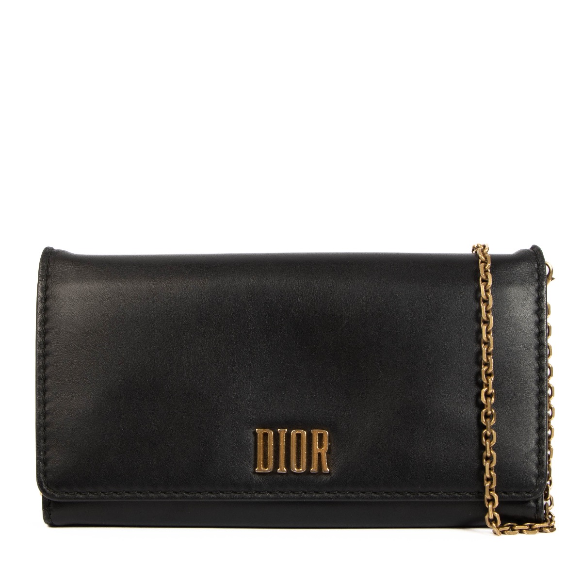 Christian Dior D-Fence Black Wallet On Chain ○ Labellov
