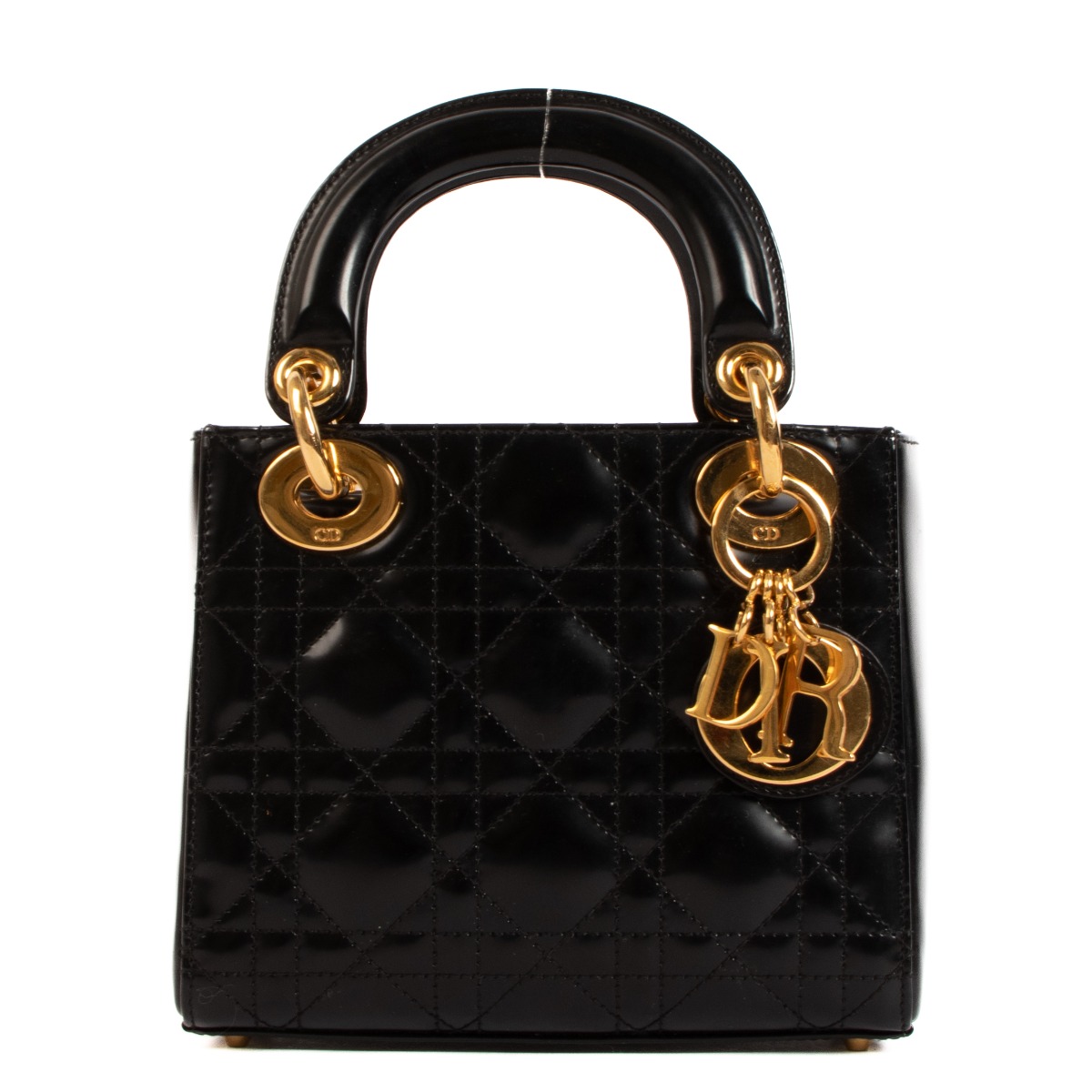 Dior LadyDior 黒 ナイロン キルティング クラッチ ショルダー Dior