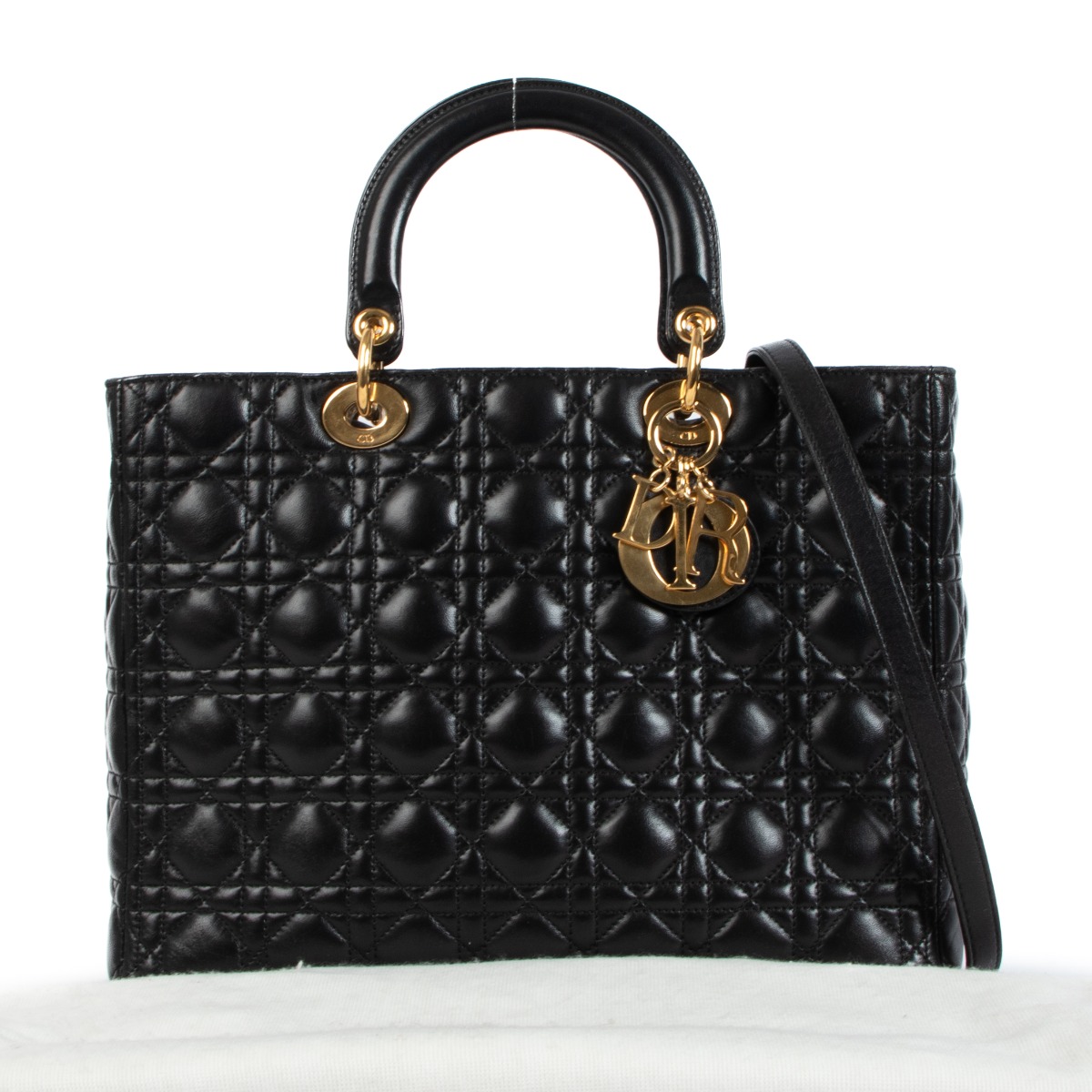 Large lady dior lambskin bag cheap
