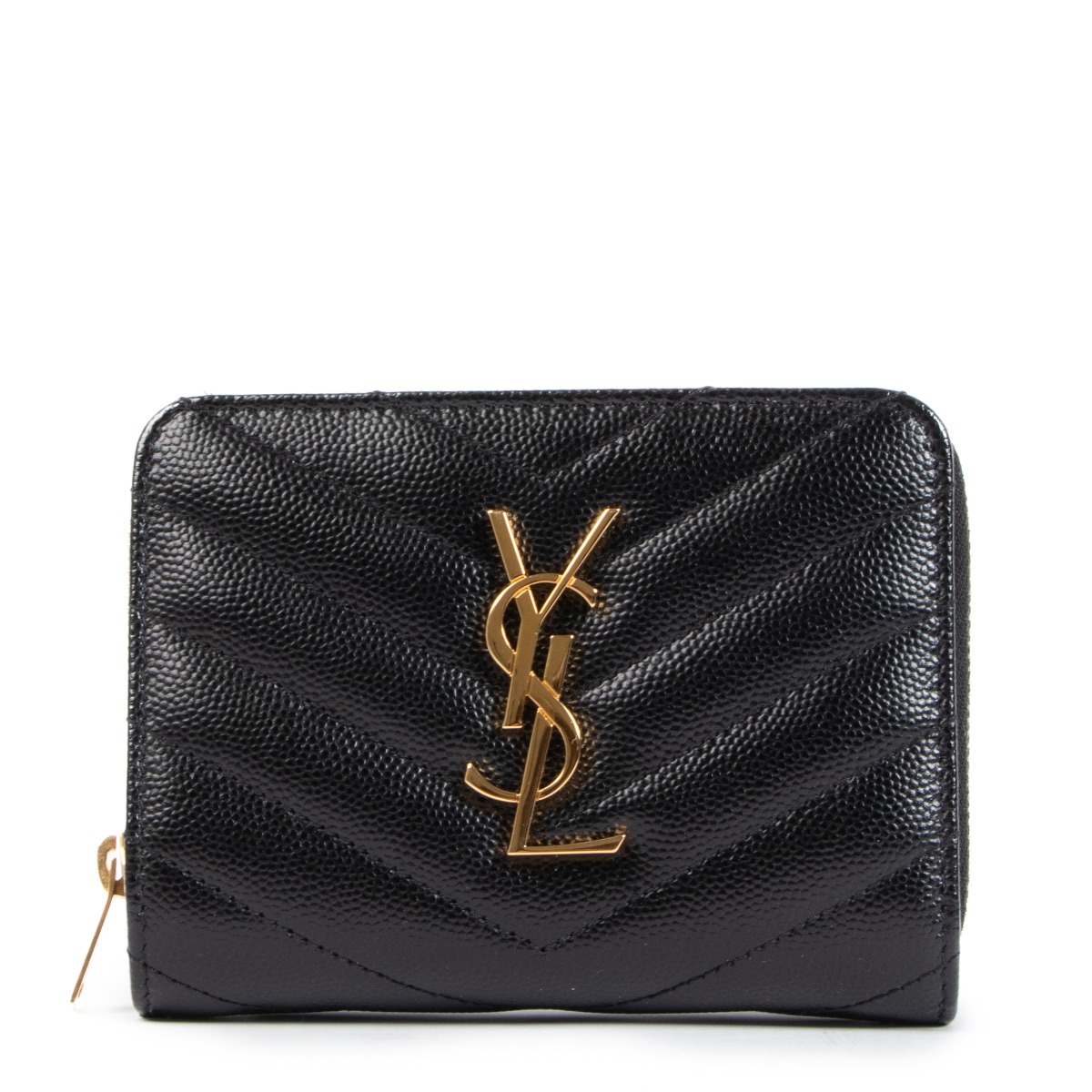 Ysl zip around wallet best sale
