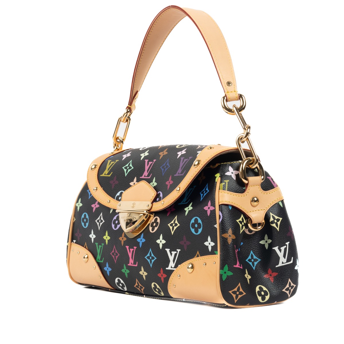 【LV◆春らしさ満開♪】 Louis Vuitton パピヨン MM Louis Vuitton Black Murakami Beverly Shoulder Bag