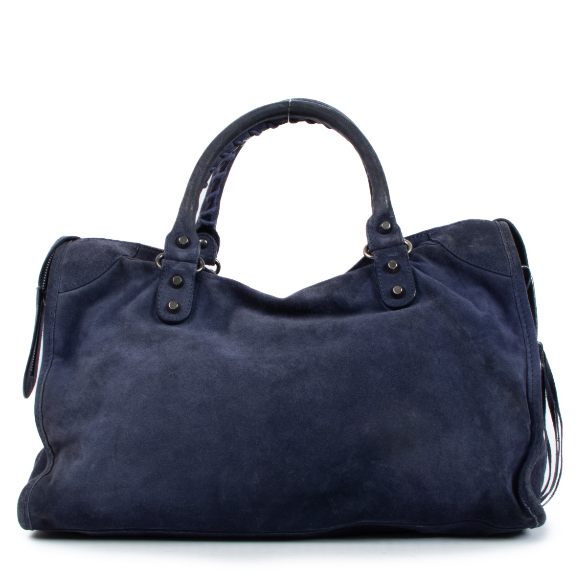 Balenciaga suede bag sale store