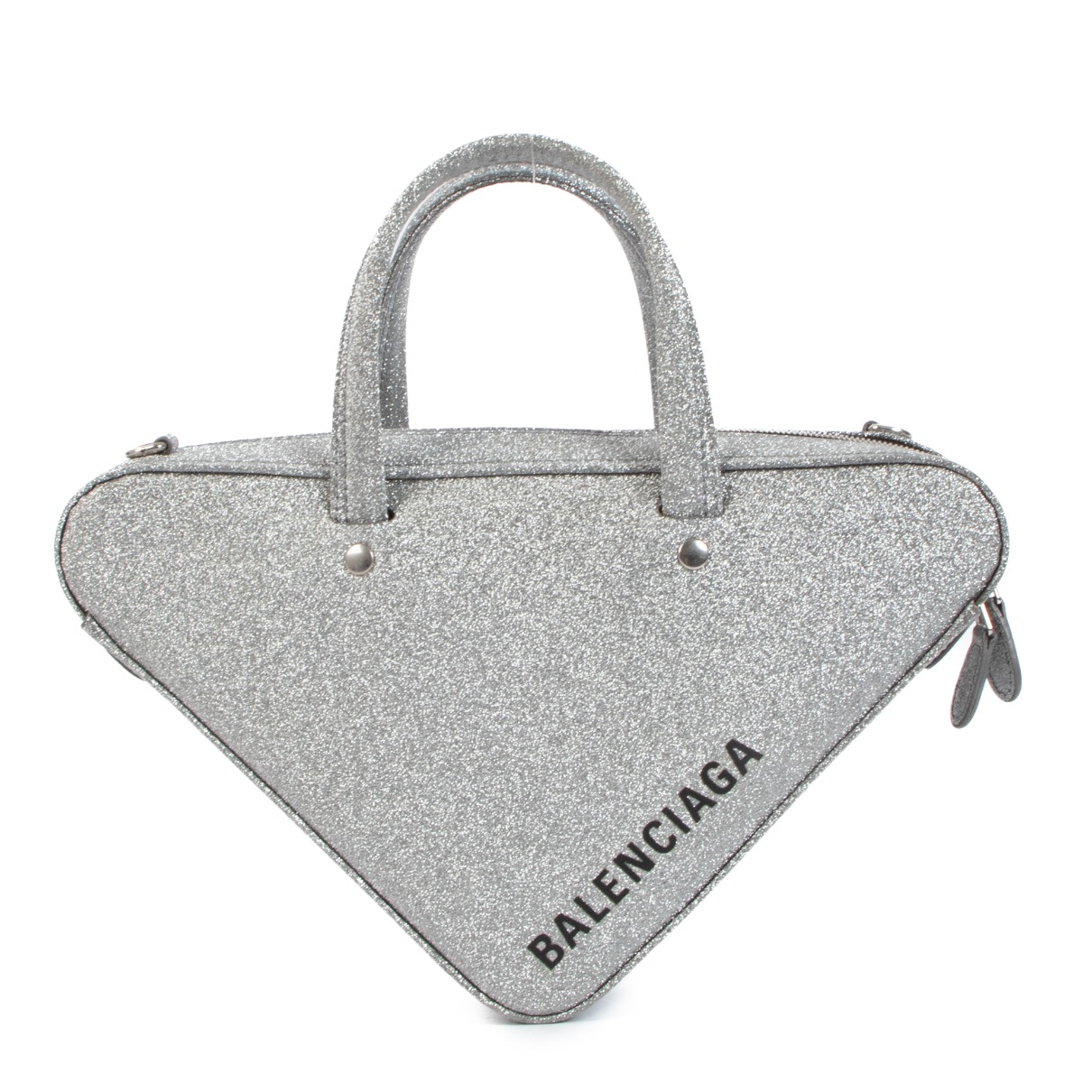 Balenciaga Hourglass Xs Handbag In Sparkling Fabric In Silver  ModeSens