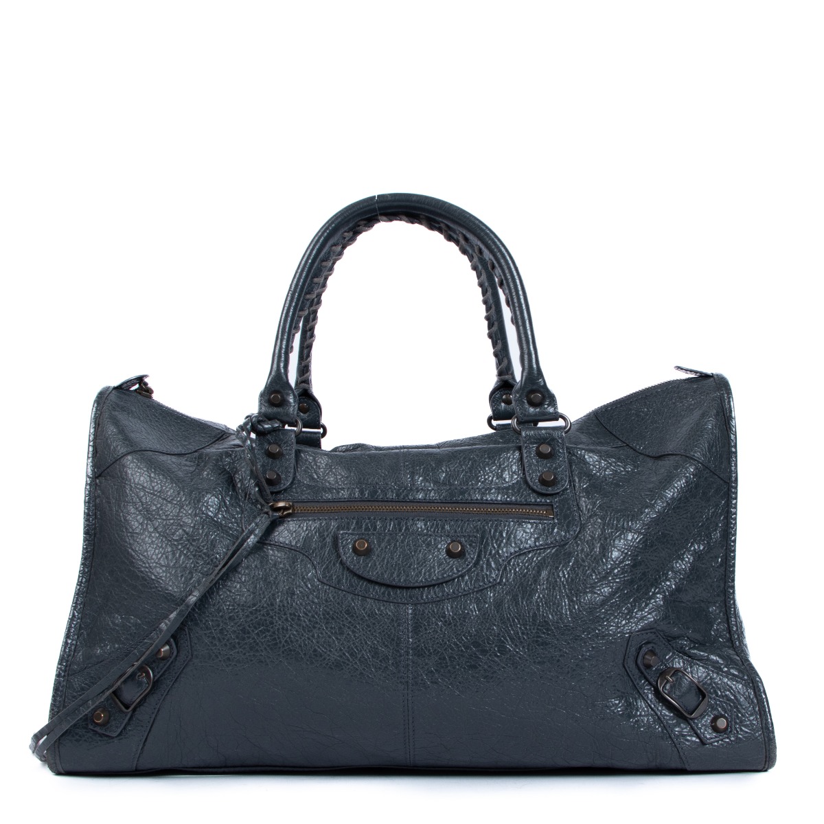 Balenciaga Anthracite Lambskin Classic Work Bag ○ Labellov ○ Buy and Sell Authentic Luxury