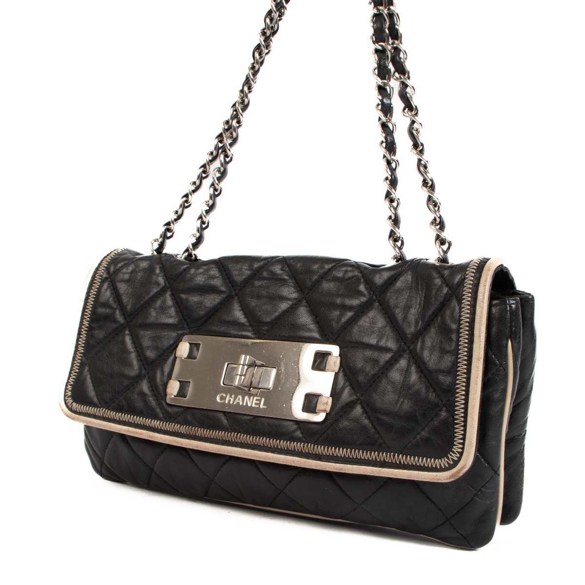 Chanel Black East West Mademoiselle Flap Bag ○ Labellov