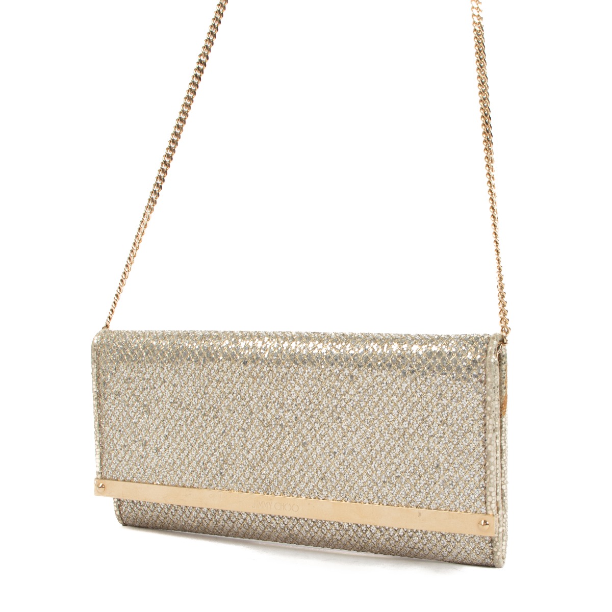 Jimmy choo glitter clutch hot sale