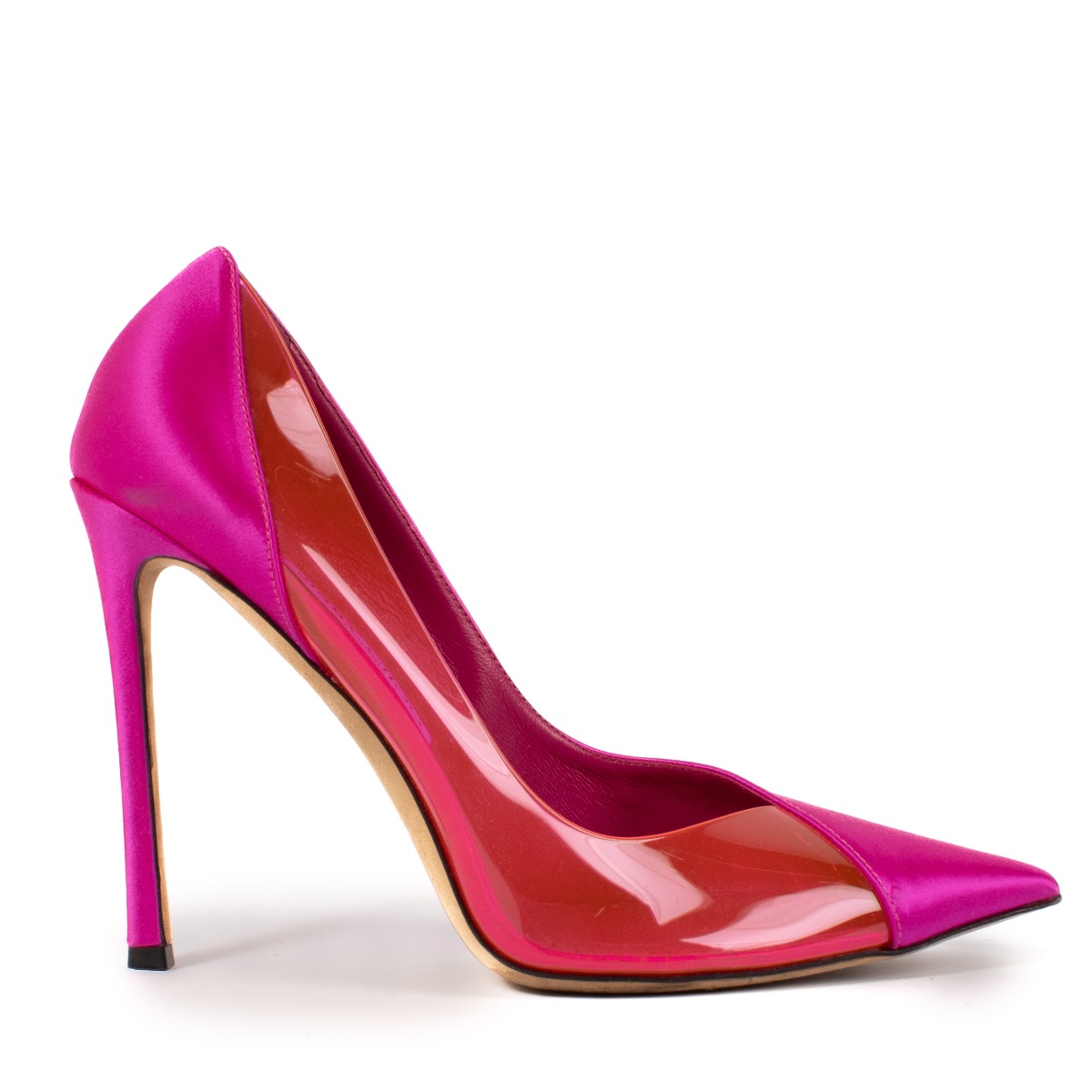Jimmy Choo Pink PVC Cass 110 Pumps - Size 39 ○ Labellov