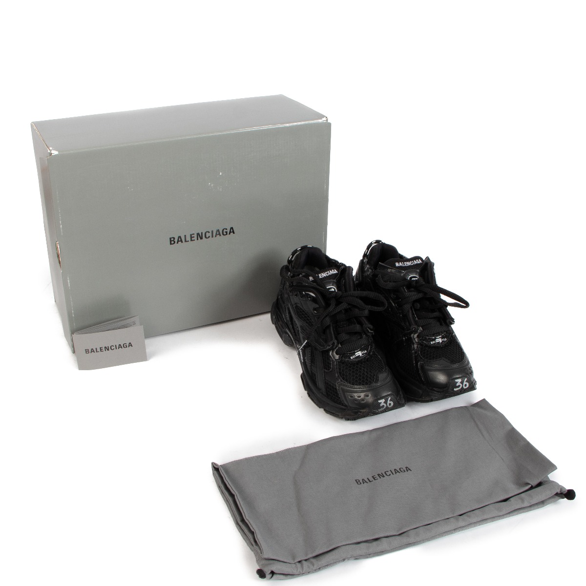 Balenciaga Black Runner Sneakers - size36 ○ Labellov ○ Buy and