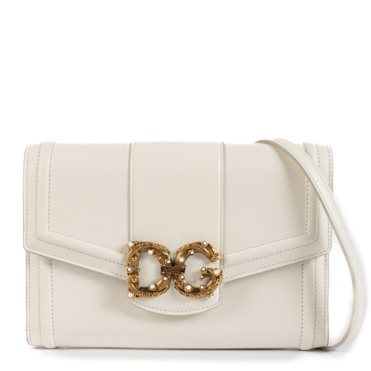 (取寄) ラベル レディース ゴー-トゥ カルディ LABEL women Go-To Cardi Putty/Light Grey Dolce & Gabbana White Amore Crossbody Bag ○ Labellov ○ Buy