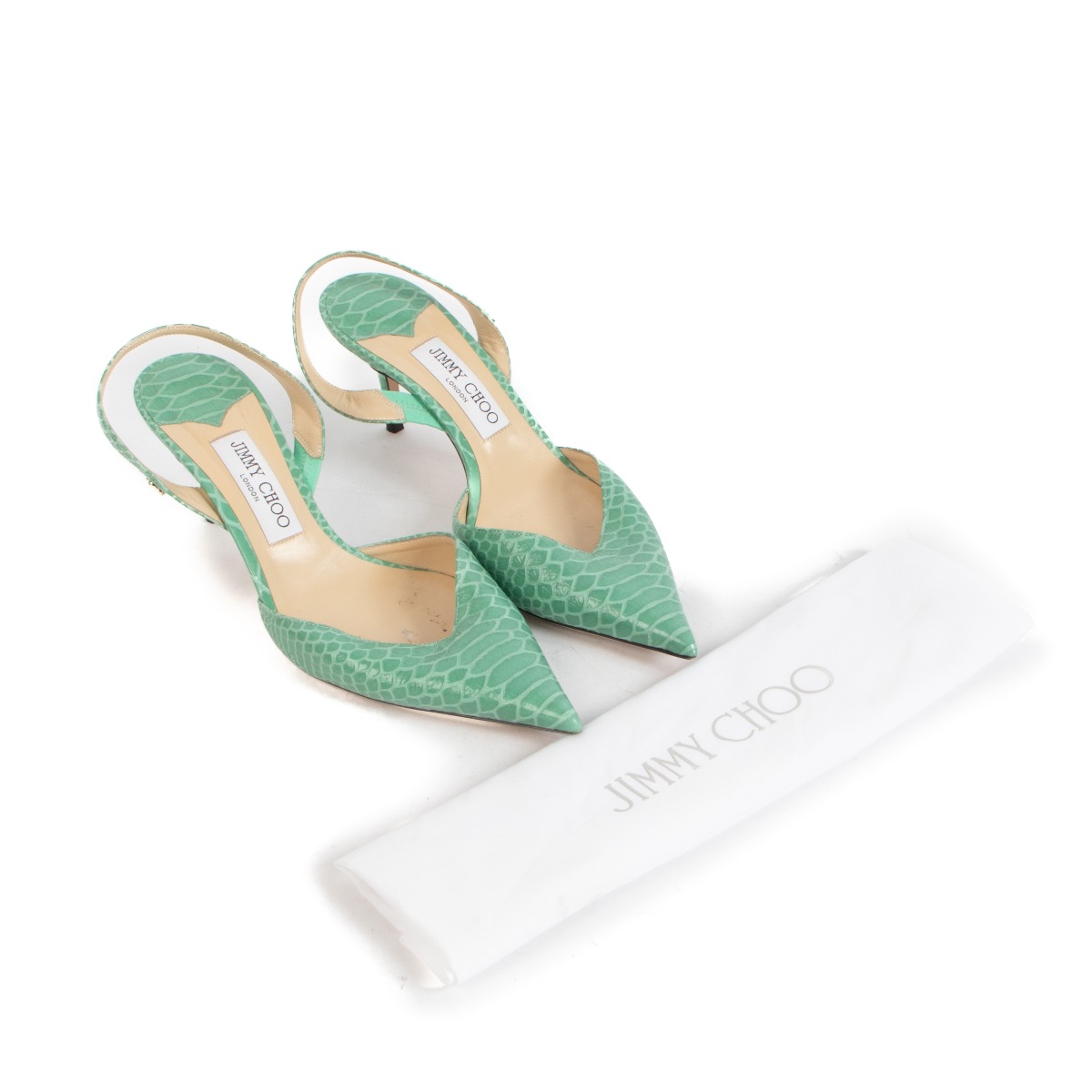 Jimmy Choo Green Thandi Slingback Pumps - size 39,5 Jimmy Choo Green Thandi Slingback Pumps - size 39,5