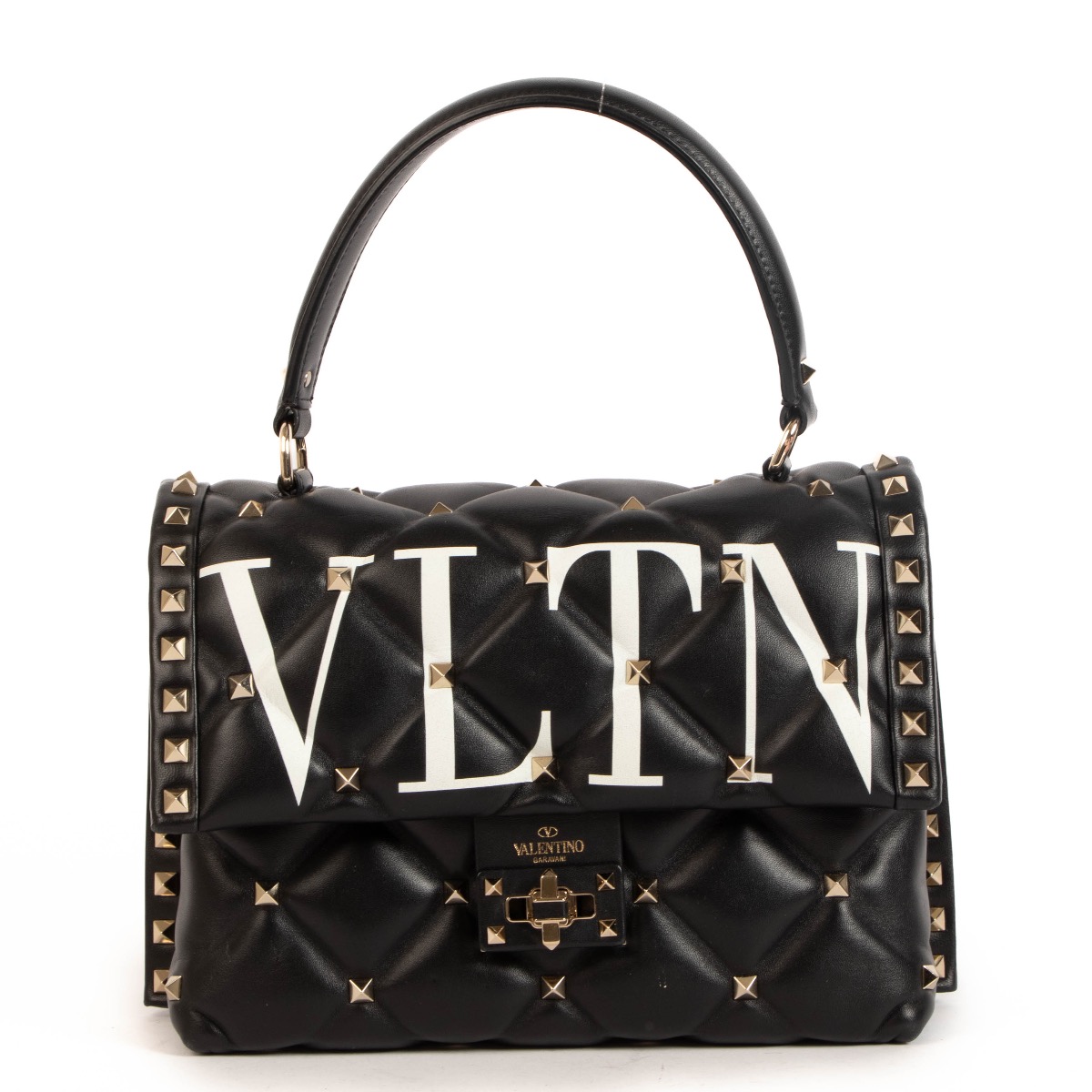 Valentino Garavani Candystud VLTN Quilted Small Leather Bag