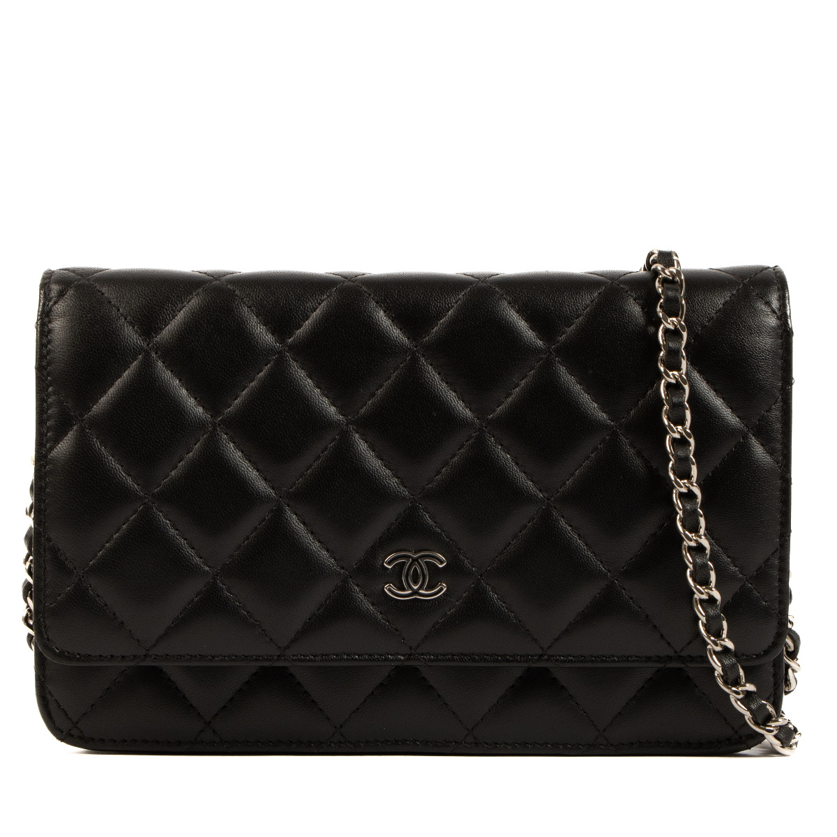 Chanel Black Lambskin WOC Wallet On Chain Bag Labellov Buy
