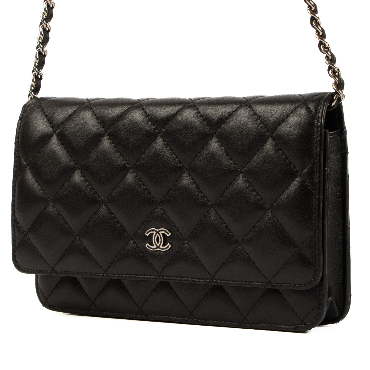 Chanel Black Lambskin WOC Wallet On Chain Bag ○ Labellov ○ Buy and Sell  Authentic Luxury