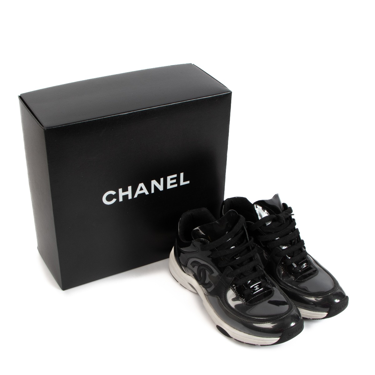 Chanel white discount pvc sneakers