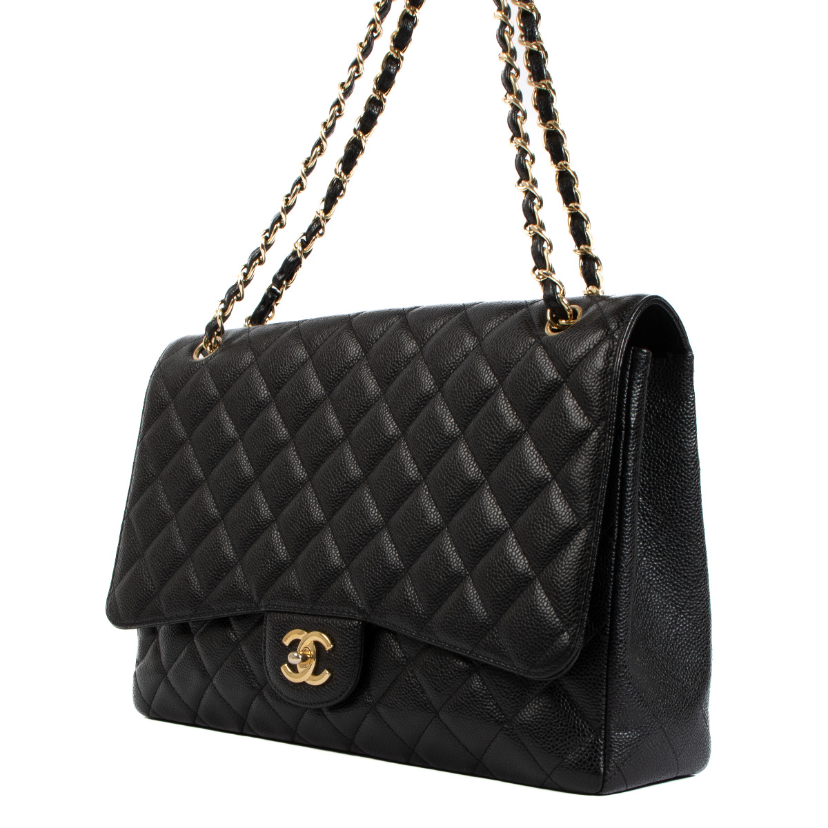 Chanel Black Caviar Maxi Classic Single Flap Bag GHW ○ Labellov ○ Buy and  Sell Authentic Luxury