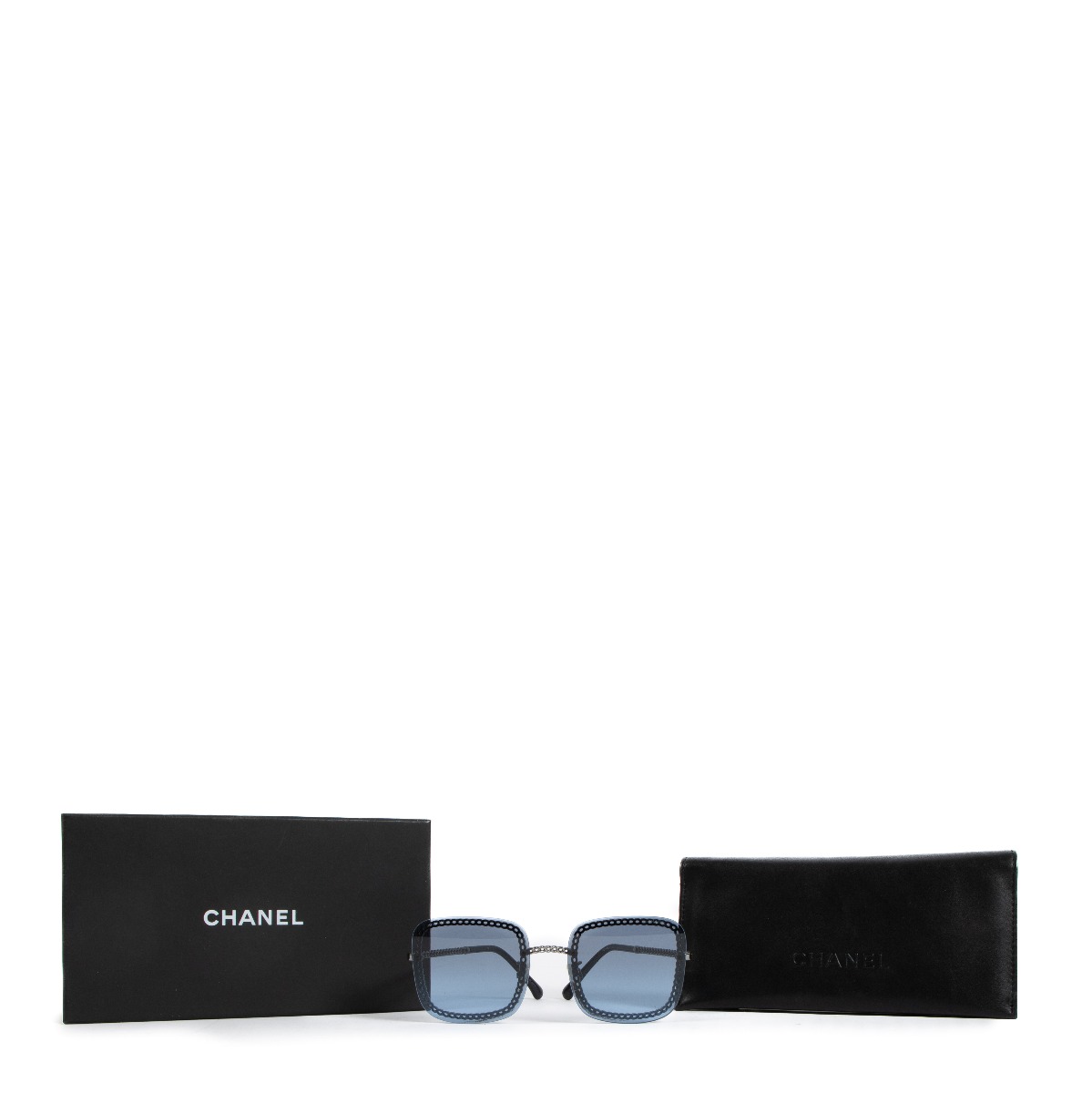 Chanel 4244 Blue Square Chain Sunglasses ○ Labellov ○ Buy