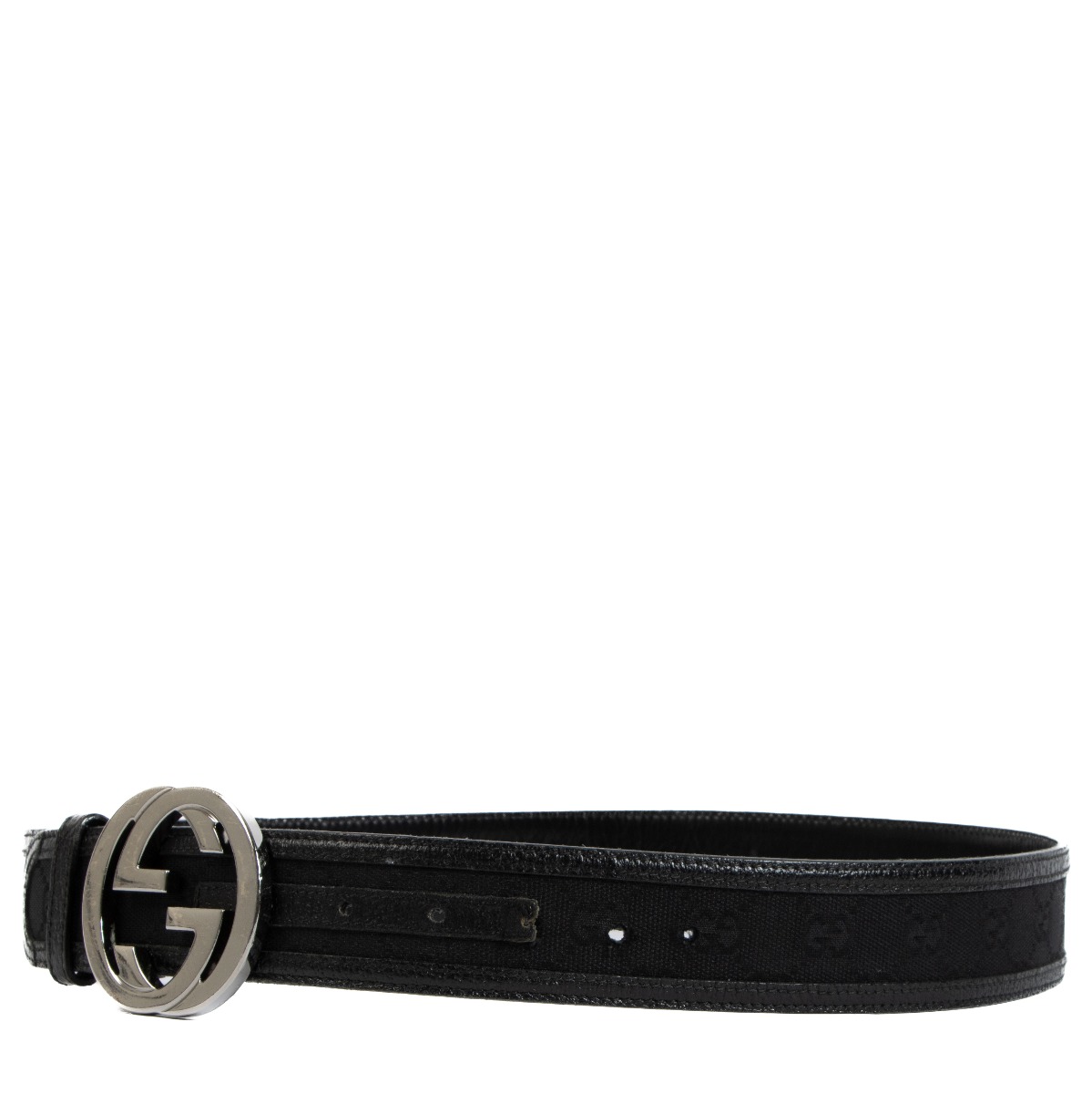 Gucci Guccisssima Brown and Beige Canvas Leather Trim Belt Size 36/90 –  Queen Bee of Beverly Hills