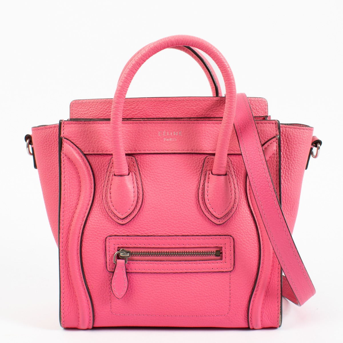 Celine Pink Luggage Nano Top Handle ○ Labellov ○ Buy and Sell