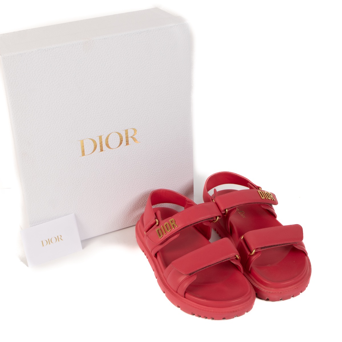 Dior hotsell red sandals