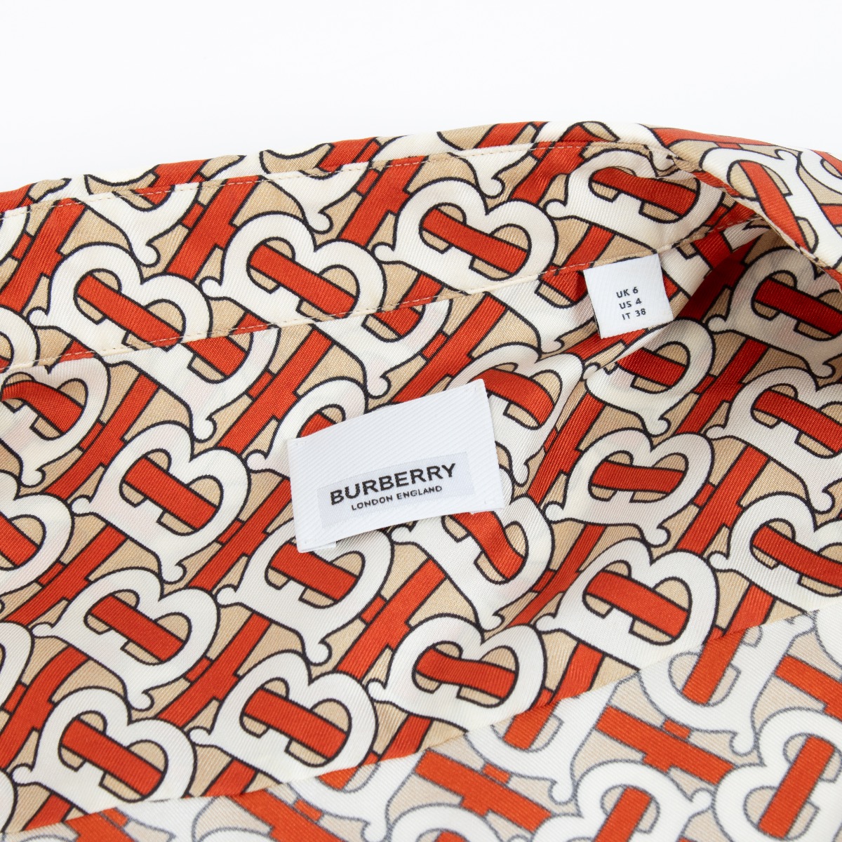 Burberry Monogram Silk Shirt - Size EU36 ○ Labellov ○ Buy