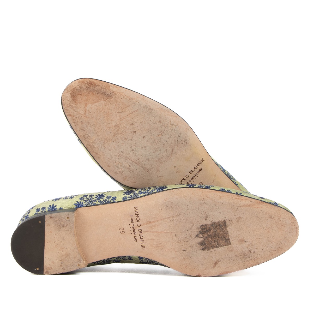 Manolo Blahnik Dipla Brocade Embroidered Loafers - Size 39