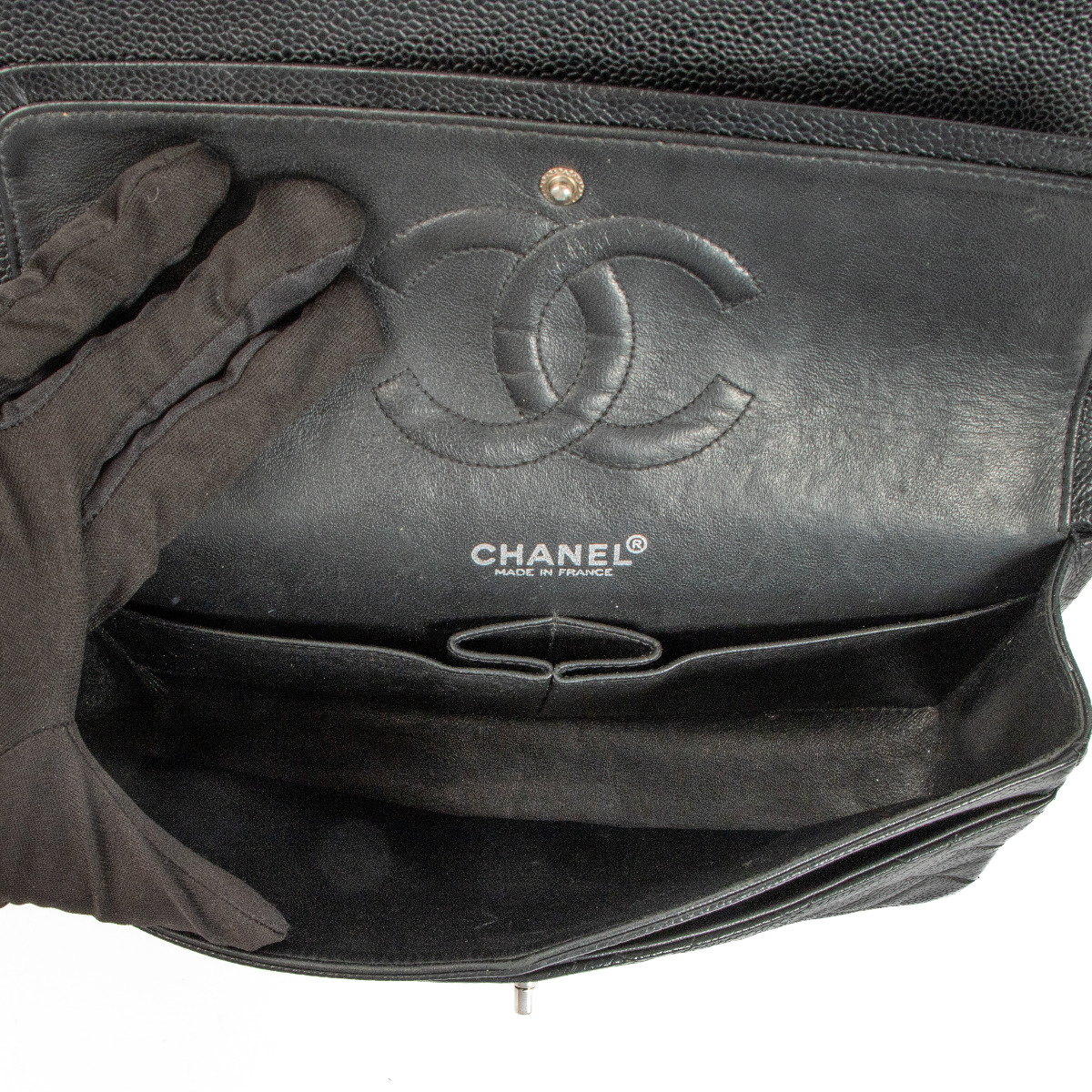 Chanel Black Caviar Leather Medium Classic Bag Labellov Buy