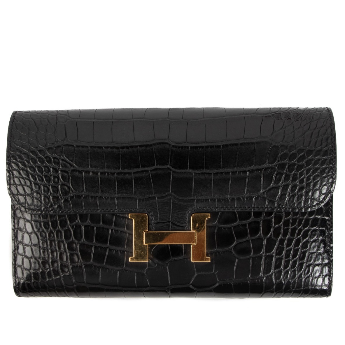 小物 vintage HERMES black wallet Hermès Black Epsom Bearn Compact Wallet ○ Labellov ○ Buy